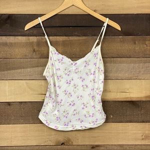 Vintage Women’s Spaghetti Strap Floral Tank Top